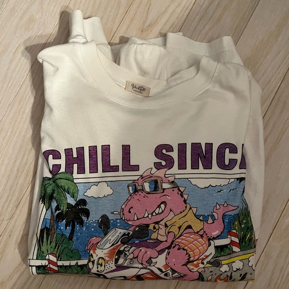 Brandy Melville chill since white long sleeve tee